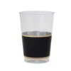 TigerChef Black And Gold Band Plastic Cups 12 Oz. - 10 Pcs