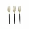 TigerChef Black And Gold Two Tone Plastic Mini Forks - 20 Pcs -Dixie Shop TigerChef Black and Gold Two Tone Plastic Mini Forks 20 pcs 313240 medium
