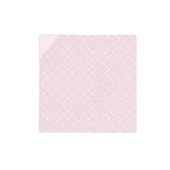 TigerChef Blush Silver Art Deco Square Coupe Dinner Plate 10-1/2" - 10 Pcs