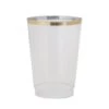 TigerChef Clear Plastic Cups With Gold Trim 9 Oz. - 20 Pcs 1 TigerChef Clear Plastic Cups With Gold Trim 9 Oz. - 20 Pcs -Dixie Shop TigerChef Clear Plastic Cups with Gold Trim 9 oz 20 pcs 313044 medium