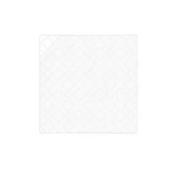 TigerChef Clear Silver Art Deco Square Coupe Appetizer Plate 8" - 10 Pcs