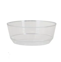 TigerChef Round Clear With Silver Rim Soup Bowl 14 Oz. - 10 Pcs