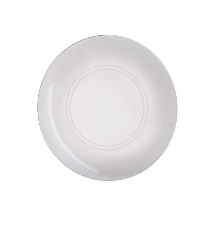 TigerChef Clear With Silver Rim Plastic Dinner Plate 10-1/4" - 10 Pcs 3 TigerChef Clear With Silver Rim Plastic Dinner Plate 10-1/4" - 10 Pcs