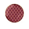 TigerChef Cranberry Plastic Appetizer Plate With Gold Lattice Pattern 7-1/4" - 10 Pcs -Dixie Shop TigerChef Cranberry Plastic Appetizer Plate with Gold Lattice Pattern 7 25 quot 10 pcs 313061 medium