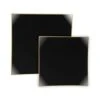 TigerChef Black With Gold Trim Square Coupe Plastic Appetizer Plate 8" - 10 Pcs 1 TigerChef Black With Gold Trim Square Coupe Plastic Appetizer Plate 8" - 10 Pcs -Dixie Shop TigerChef Gold Rim Black Square Coupe Plastic Appetizer Plate 8 quot 10 pcs 308561 medium