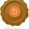 TigerChef Gold Scalloped Rim Disposable Appetizer Plates 8", 60/Pack -Dixie Shop TigerChef Gold Scalloped Rim Disposable Appetizer Plates 8 quot 60 Plates 314410 medium