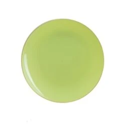 TigerChef Lime With Gold Rim Plastic Dinner Plate 10-1/4" - 10 Pcs