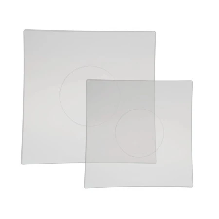 TigerChef Clear With Silver Trim Square Coupe Plastic Dinner Plate 10-1/2" - 10 Pcs 3 TigerChef Clear With Silver Trim Square Coupe Plastic Dinner Plate 10-1/2" - 10 Pcs