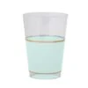 TigerChef Mint With Gold Band Plastic Cups 12 Oz. - 10 Pcs