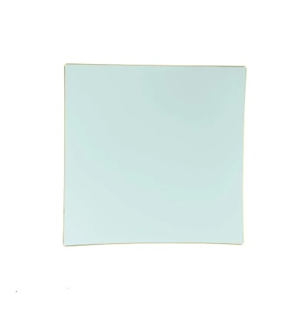 TigerChef Mint With Gold Trim Square Coupe Plastic Appetizer Plate 8" - 10 Pcs 3 TigerChef Mint With Gold Trim Square Coupe Plastic Appetizer Plate 8" - 10 Pcs