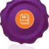 TigerChef Purple Scalloped Rim Disposable Appetizer Plate 8", 60/Pack