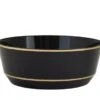 TigerChef Round Black With Gold Rim Plastic Bowl 14 Oz.- 10 Pcs -Dixie Shop TigerChef Round Black with Gold Rim Plastic Bowl 14 oz 10 pcs 313033 medium