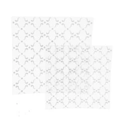 TigerChef Silver Abstract Pattern Clear Square Plastic Dinner Plate 10-1/2" - 10 Pcs