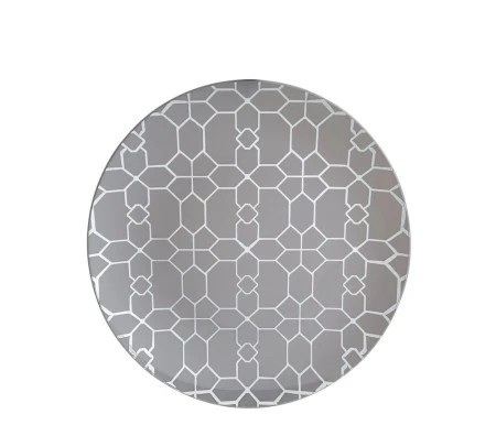 TigerChef Silver Geo Pattern Gray Plastic Appetizer Plate 7-1/4" - 10 Pcs 3 TigerChef Silver Geo Pattern Gray Plastic Appetizer Plate 7-1/4" - 10 Pcs