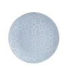 TigerChef Silver Geo Pattern Ice Blue Plastic Dinner Plate 10-1/4" - 10 Pcs