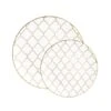 TigerChef White Plastic Appetizer Plate With Gold Lattice Pattern 7-1/4" - 10 Pcs 2 TigerChef White Plastic Appetizer Plate With Gold Lattice Pattern 7-1/4" - 10 Pcs -Dixie Shop TigerChef White Plastic Appetizer Plate with Gold Lattice Pattern 7 25 quot 10 pcs 313064 medium