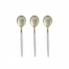TigerChef White And Gold Two Tone Plastic Mini Spoons - 20 Pcs -Dixie Shop TigerChef White and Gold Two Tone Plastic Mini Spoons 20 pcs 313236 medium