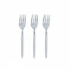 TigerChef White And Silver Two Tone Plastic Mini Forks - 20 Pcs -Dixie Shop TigerChef White and Silver Two Tone Plastic Mini Forks 20 pcs 313246 medium