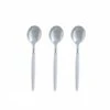 TigerChef White And Silver Two Tone Plastic Mini Spoons - 20 Pcs -Dixie Shop TigerChef White and Silver Two Tone Plastic Mini Spoons 20 pcs 313239 medium