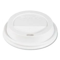 Dart Traveler Cappuccino Style White Dome Lid, Fits 10 Oz Cups - 1000 Pcs