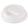 Dart Traveler Dome Hot Cup Lid, Fits 8 Oz. Cups, White - 1000 Pcs -Dixie Shop Traveler Dome Hot Cup Lid Fits 8oz Cups White 100 Pack 10 Packs Carton 295107 medium