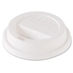 Dart Traveler Dome Hot Cup Lid, Fits 8 Oz. Cups, White - 1000 Pcs