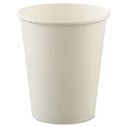 Dart Uncoated White Hot Drink Paper Cups, 8 Oz. - 1000 Pcs