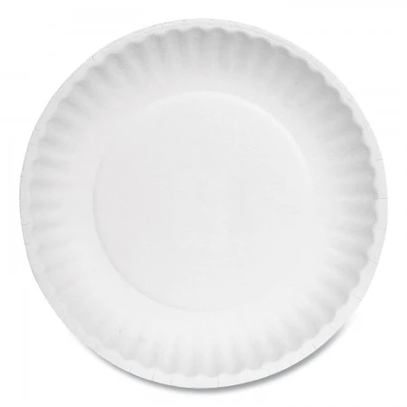 Uncoated White Paper Plates, 6", Bulk Pack, 1000/Carton 3 Uncoated White Paper Plates, 6", Bulk Pack, 1000/Carton