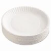 Uncoated White Paper Plates, 9", 1200/Carton