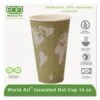 World Art Renewable And Compostable Insulated Paper Hot Cups, PLA, 16 Oz., 40/Packs, 15 Packs/Carton -Dixie Shop World Art Renewable and Compostable Insulated Hot Cups PLA 16 oz 40 Packs 15 Packs Carton 295551 medium