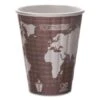 World Art Renewable And Compostable Insulated Paper Hot Cups, PLA, 8 Oz., 40/Pack, 20 Packs/Carton -Dixie Shop World Art Renewable and Compostable Insulated Hot Cups PLA 8 oz 40 Pack 20 Packs Carton 295552 medium